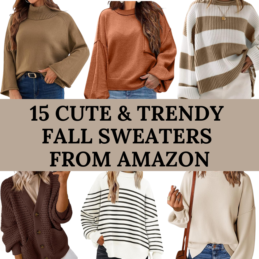 15 Cute Trendy Fall Sweaters for Women from Amazon Balanced with Babies